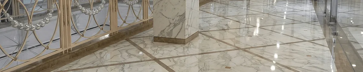 Beautiful marble floor professionally installed in Clearwater, FL